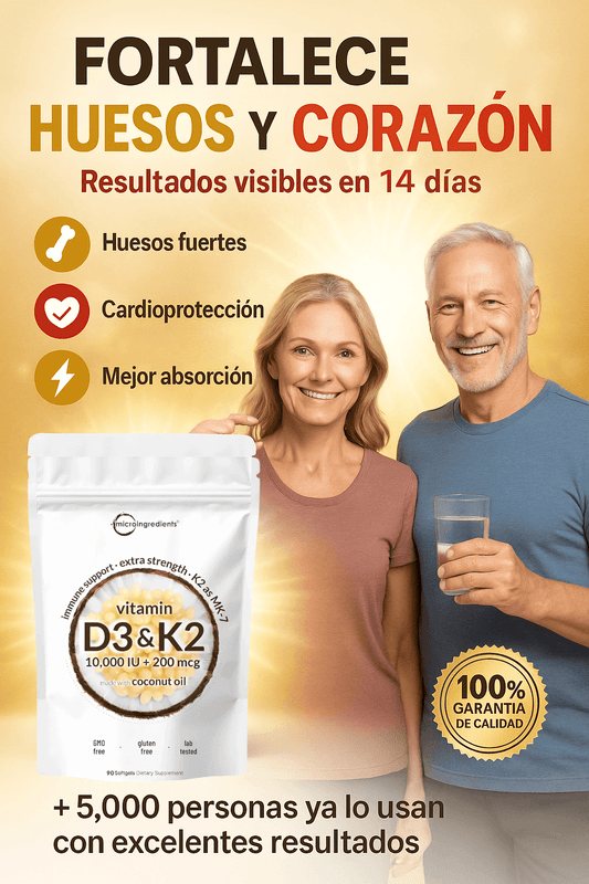 VitaD3K2 Premium® Apoyo Total para Huesos y Defensas - 90 cápsulas blandas